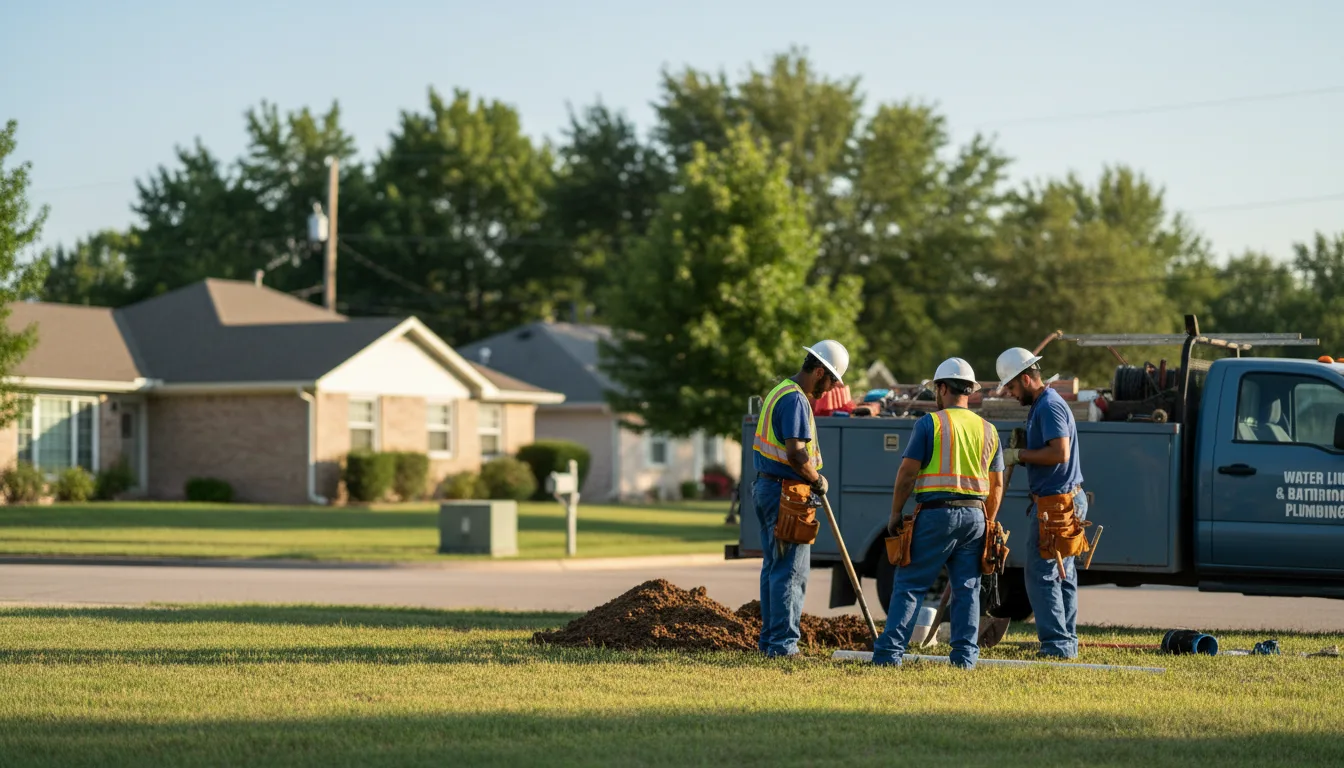 Residential water line and bathroom plumbing service in Trail City, SD